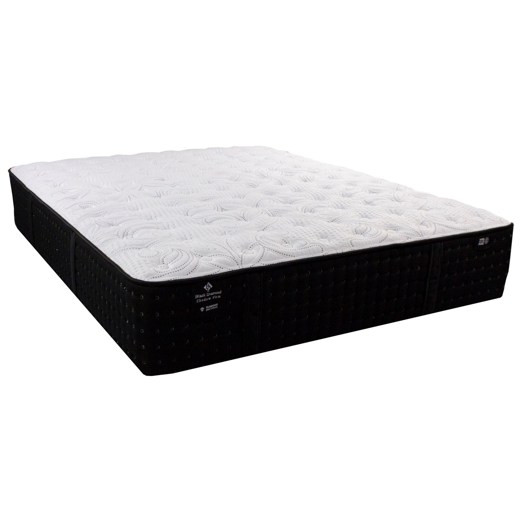 Diamond Mattress Shadow Firm Tight Top Queen Firm Pocketed Coil Tight Top Mattress Reeds